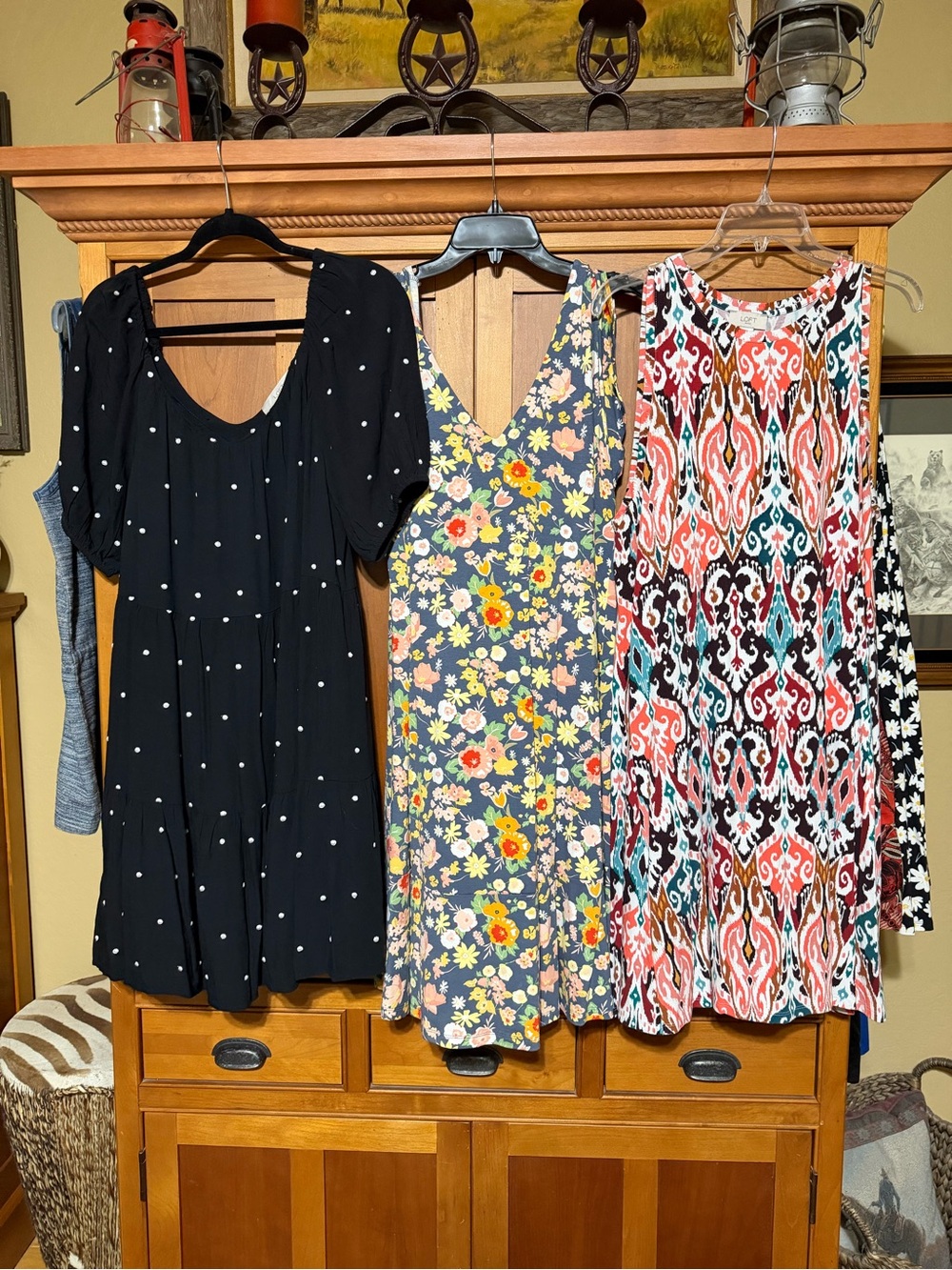 3 LOFT dresses! Very cute styles. The black dress is NWT. XL.
